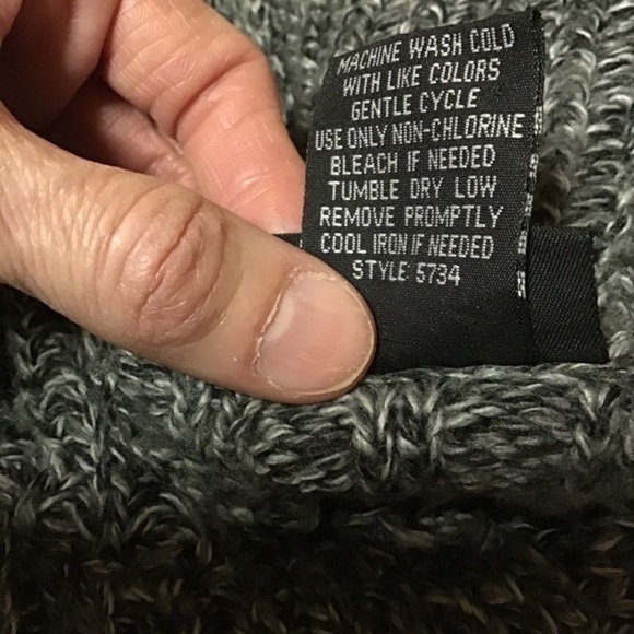 Vtg Gray Y2K hippie boho bell sleeve sweater - Picture 4 of 15